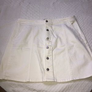 White button up skirt